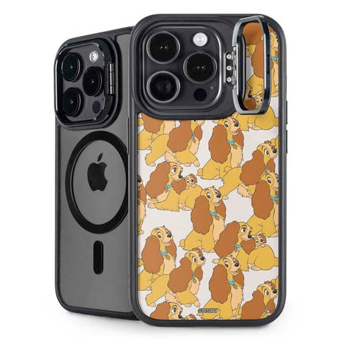 Disney Lady & The Tramp Lady Pattern iPhone 15 Pro Kickstand Case